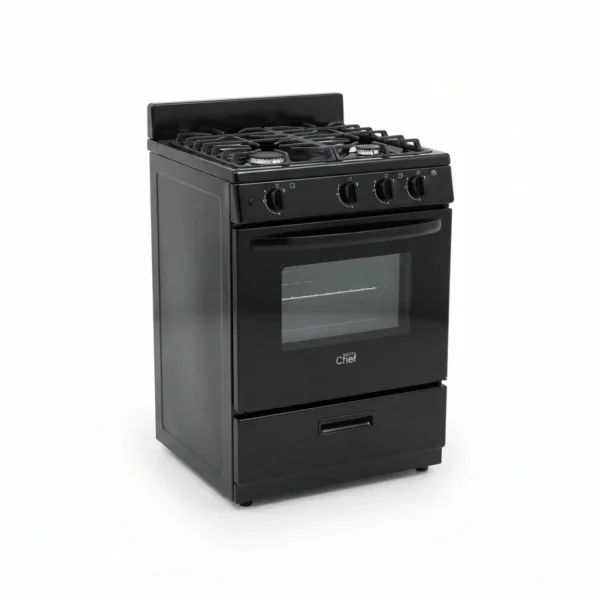 Estufa con horno 20" negra EK055B